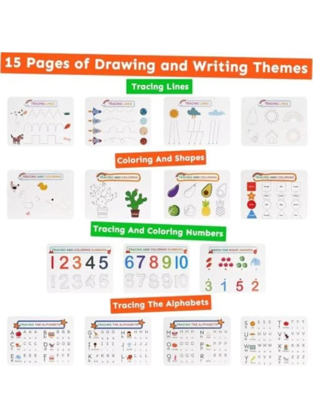 Montessori Busy Book for Toddlers 3-5, 30 Themes, Early Learning & Tracing Fun